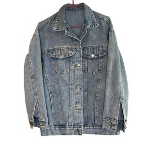 vintage light blue‎ denim jean jacket sz S